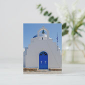 Antiparos Blue and White Chapel Postkarte (Stehend Vorderseite)