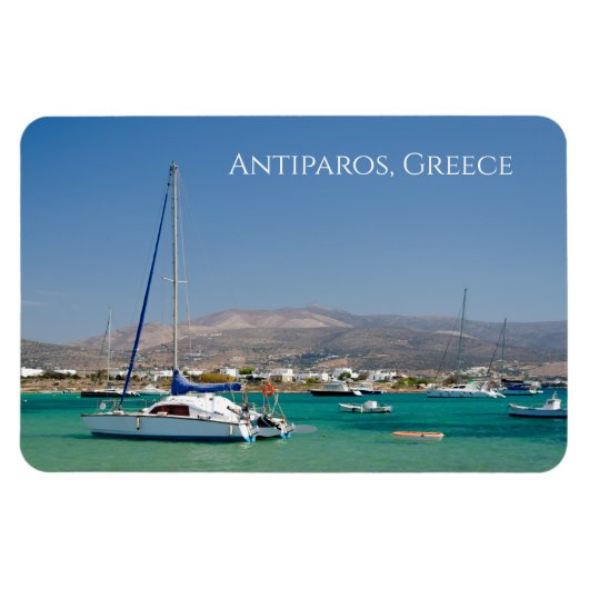 Antiparos Boote Griechische Insel Magnet (Horizontal)