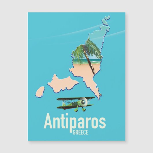 Antiparos-Griechenland-Reisekarte Magnetkarte (Vorderseite)