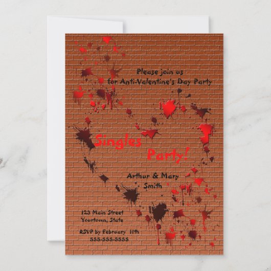 AntiParty Einladung des valentines Tages (Rückseite)