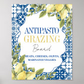 Antipasto Grazing La Dolce Vita Italienisches Zitr Poster (Vorne)