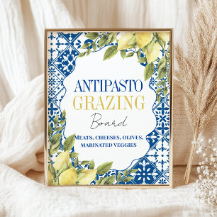 Antipasto Grazing La Dolce Vita Italienisches Zitr Poster