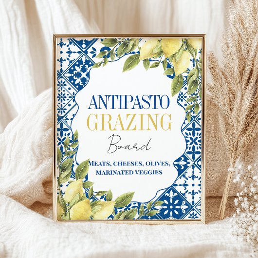 Antipasto Grazing La Dolce Vita Italienisches Zitr Poster