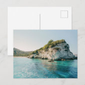 Antipaxos coast, view at Paralia Voutoumi, Greece Postkarte (Vorne/Hinten)