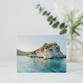 Antipaxos coast, view at Paralia Voutoumi, Greece Postkarte (Stehend Vorderseite)