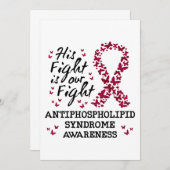 Antiphospholipid-Syndrom Bewusstsein, sein Kampf i Einladung (Vorne/Hinten)