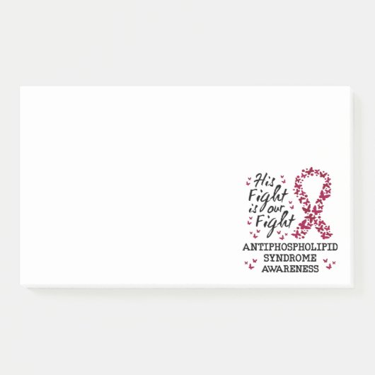 Antiphospholipid-Syndrom Bewusstsein, sein Kampf i Post-it Klebezettel (Vorderseite)
