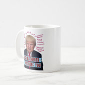 Antipolitische Parodie präsidenten-Donald Trump Kaffeetasse (Vorderseite Links)