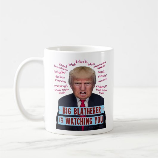 Antipolitische Parodie präsidenten-Donald Trump Kaffeetasse (Links)