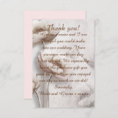 Antiq Looking Lotus Blume Hochzeit Danke Karte (Vorne/Hinten)