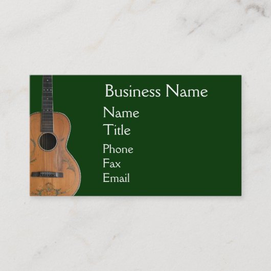Antiquare Guitar Business Cards Visitenkarte (Vorderseite)
