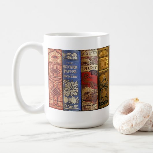 Antiquarian-Buch-Tasse Kaffeetasse (Mit Donut)