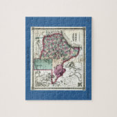 Antiquarian-Karte 1866 von Texas durch Schönberg Puzzle (Vertikal)