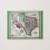 Antiquarian-Karte 1866 von Texas durch Schönberg Puzzle (Horizontal)