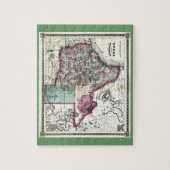 Antiquarian-Karte 1866 von Texas durch Schönberg Puzzle (Vertikal)