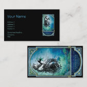 Antiquarian-Meerjungfrau-wunderliche Visitenkarten Visitenkarte (Vorne/Hinten)