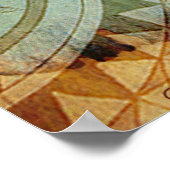 Antiquariat mit Compass und Poppies Poster (Ecke)