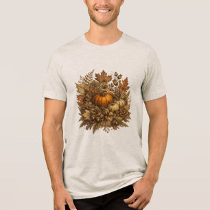 Antiquariates Botanisches Herbst-Halloween-Männer- Tri-Blend Shirt