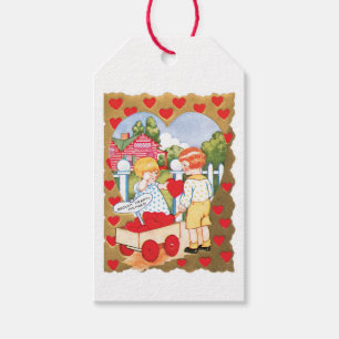 Antiquariertes Valentinsmädchenherz Geschenkanhänger