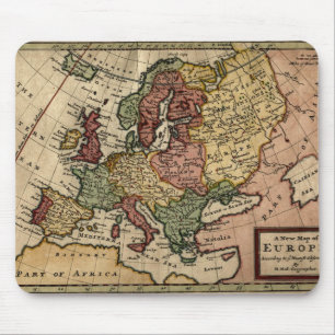 Antiquarische Europakarte von 1721 von Herman Moll Mousepad