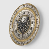 Antique 1650 Calendar Watch Print Große Wanduhr (Winkel)