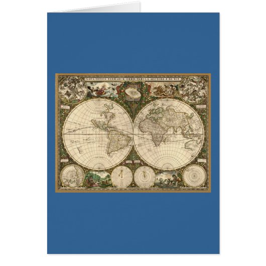 Antique 1660 Weltkarte von Frederick de Wit (Vorne)