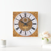 Antique 1700 Thomas Tompion Print Quadratische Wanduhr (Zuhause)