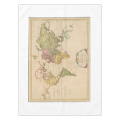 Antique 1783 Zoological World Map Tablecloth Tischdecke (Vorderseite)
