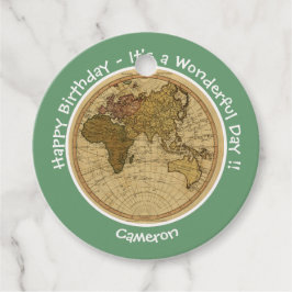 Antique 1786 Eastern Hemisphäre Karte Themenpartei Geschenkanhänger