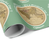 Antique 1786 Eastern Hemisphäre Karte Themenpartei Geschenkpapier (Rolleneckpunkt)