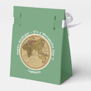 Antique 1786 Eastern Hemisphäre Karte Themenpartei Geschenkschachtel