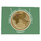 Antique 1786 Eastern Hemisphäre Karte Themenpartei Große Geschenktüte (Rückseite)