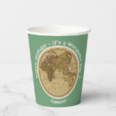 Antique 1786 Eastern Hemisphäre Karte Themenpartei Pappbecher (Rückseite)