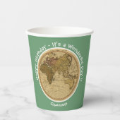 Antique 1786 Eastern Hemisphäre Karte Themenpartei Pappbecher (Vorderseite)