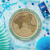 Antique 1786 Eastern Hemisphäre Karte Themenpartei Pappteller (Party)