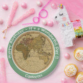 Antique 1786 Eastern Hemisphäre Karte Themenpartei Pappteller (Party)