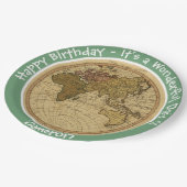 Antique 1786 Eastern Hemisphäre Karte Themenpartei Pappteller (Schrägansicht)