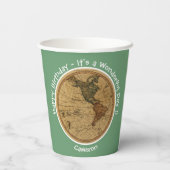 Antique 1786 Western Hemisphäre Karte Themenpartei Pappbecher (Rückseite)