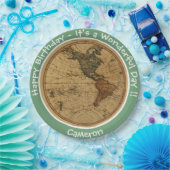 Antique 1786 Western Hemisphäre Karte Themenpartei Pappteller (Party)