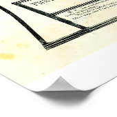 Antique 1857 Phrenologie Kopf und Diagramm Poster (Ecke)