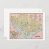 Antique 1899 Map of Washington, DC, Postkarte (Vorne/Hinten)