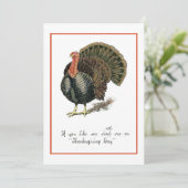 Antique 1907 Erntedank Abendessen Einladung (Stehend Vorderseite)