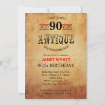 Antique 90. Geburtstag