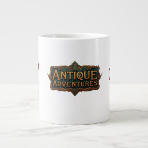 Antique Adventures Typografie Kunst Zeitlos -  Jumbo-Tasse