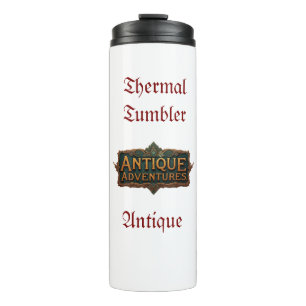 Antique Adventures Typografie Kunst Zeitlos - Thermosbecher