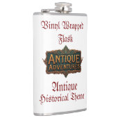 Antique Adventures Typografy Art Zeitlos - Flachmann (Rechts)