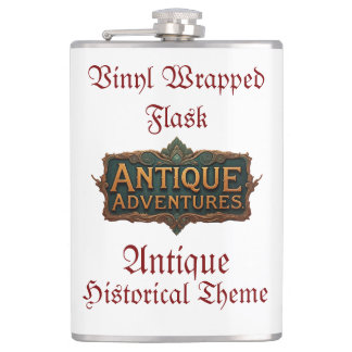 Antique Adventures Typografy Art Zeitlos - Flachmann