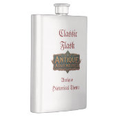 Antique Adventures Typografy Art Zeitlos - Flachmann (Rechts)