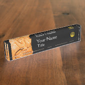 ANTIQUE ÄGYPTISCHE HONEY BEBEN, BLENKEEPER Orange  Namensplakette (Seite)