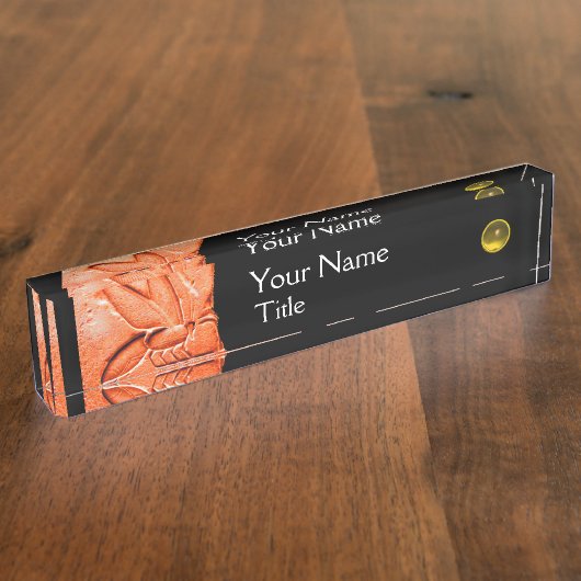 ANTIQUE ÄGYPTISCHE HONEY BIE, BEEKEEPER Red Black Namensplakette (Seite)